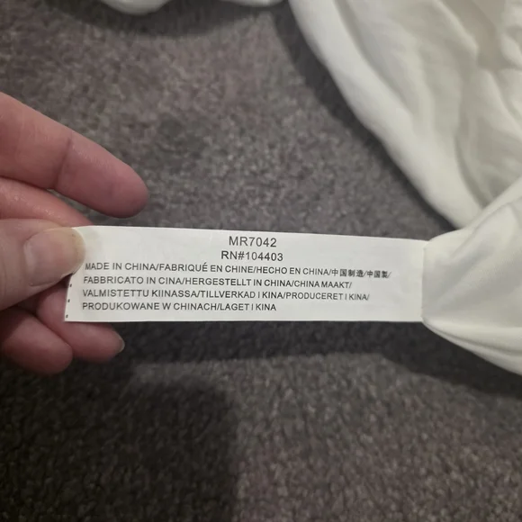 Moon River Anthropologie White Puff Sleeve Blouse Cropped Lined Xs - Picture 6 of 7